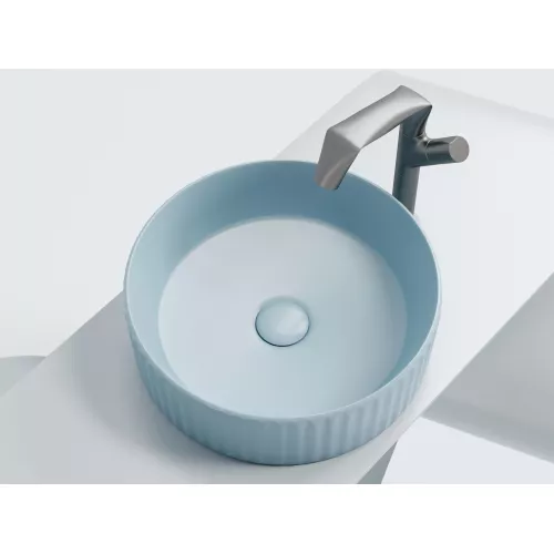 Санфаянс: Умывальник чаша Ceramica Nova накладная круглая (цвет Голубой Матовый) Element 360*360*115мм 1 в магазине Акватория
