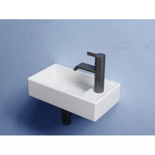 Умывальник подвесной Ceramica Nova L/R, Element 407*217*100, Выбрать цвет: Белый, Ориентация: левая, изображение 5