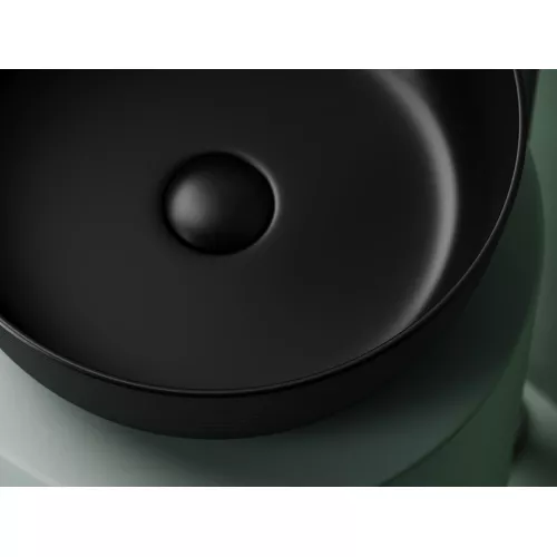 Раковина Ceramica Nova накладная круглая 356*356*135, без перелива, цвет черный матовый, Выбрать цвет: Черный, изображение 5