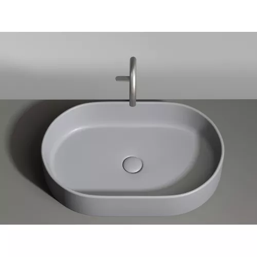 Умывальник чаша Ceramica Nova накладная овальная (цвет Антрацит Матовый) Element 608*385*122мм, Выбрать цвет: Серый антрацит, изображение 5