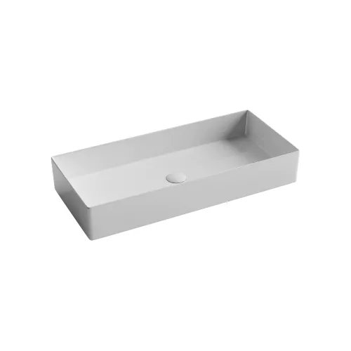 Раковина Ceramica Nova накладная прямоугольная 801*361*130, без перелива, цвет белый, Выбрать цвет: Белый, изображение 5