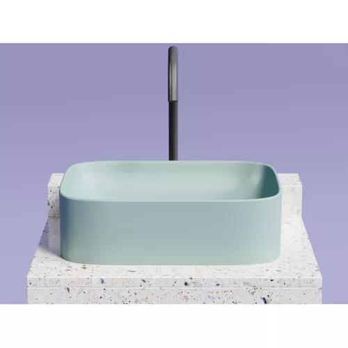 Умывальник чаша Ceramica Nova накладная прямоугольная (цвет Зеленый Матовый) Element 505*380*150мм, Выбрать цвет: Зеленый, изображение 6