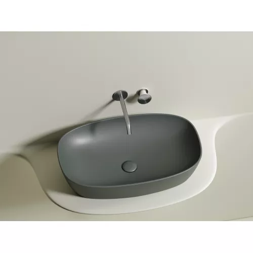 Умывальник чаша Ceramica Nova накладная овальная (цвет Антрацит Матовый) Element 600*380*138мм, Выбрать цвет: Антрацит матовый, изображение 5