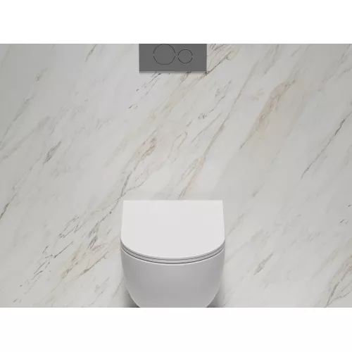 Подвесной унитаз Ceramica Nova Modena  Rimless, Выбрать цвет: Белый, изображение 4