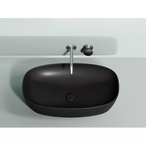 Умывальник чаша Ceramica Nova накладная овальная (цвет Черный Матовый) Element 600*380*138мм, Выбрать цвет: Черный, изображение 5