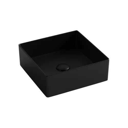 Раковина Ceramica Nova накладная квадратная 361*361*130, , без перелива, цвет черный матовый, арт.CN6068MB, Выбрать цвет: Черный, изображение 5