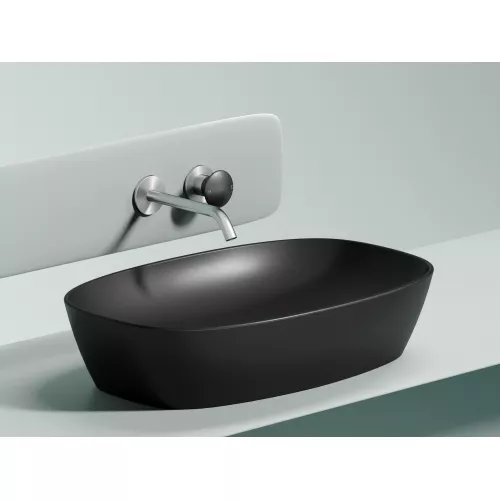 Умывальник чаша Ceramica Nova накладная овальная (цвет Черный Матовый) Element 600*380*138мм, Выбрать цвет: Черный, изображение 6