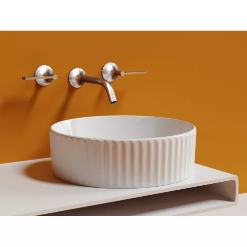 Умывальник чаша Ceramica Nova накладная круглая Element 360*360*115мм, Выбрать цвет: Белый, изображение 5