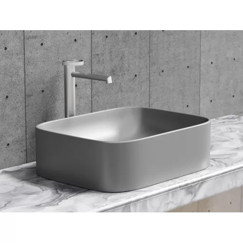 Умывальник чаша Ceramica Nova накладная прямоугольная (цвет Антрацит Матовый) Element 505*380*150мм, Выбрать цвет: Антрацит матовый, изображение 6