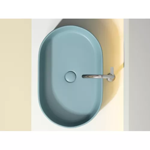 Умывальник чаша Ceramica Nova накладная овальная (цвет Зеленый Матовый) Element 608*385*122мм, Выбрать цвет: Зеленый, изображение 6