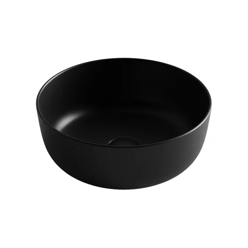 Раковина Ceramica Nova накладная круглая 356*356*135, без перелива, цвет черный матовый, Выбрать цвет: Черный, изображение 6