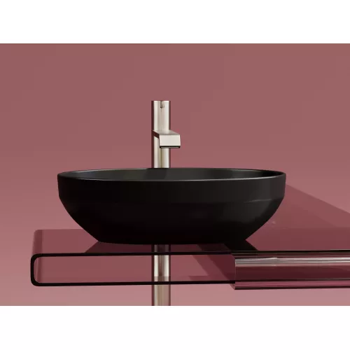 Умывальник чаша Ceramica Nova накладная овальная (цвет Черный Матовый) Element 502*363*145мм, Выбрать цвет: Черный, изображение 6