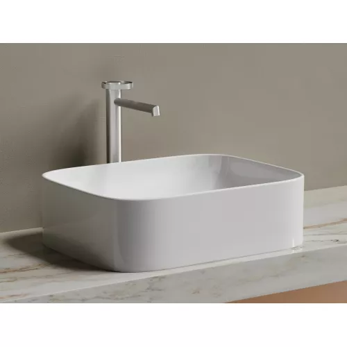 Умывальник чаша Ceramica Nova накладная прямоугольная Element 505*380*150мм, Выбрать цвет: Белый, изображение 6