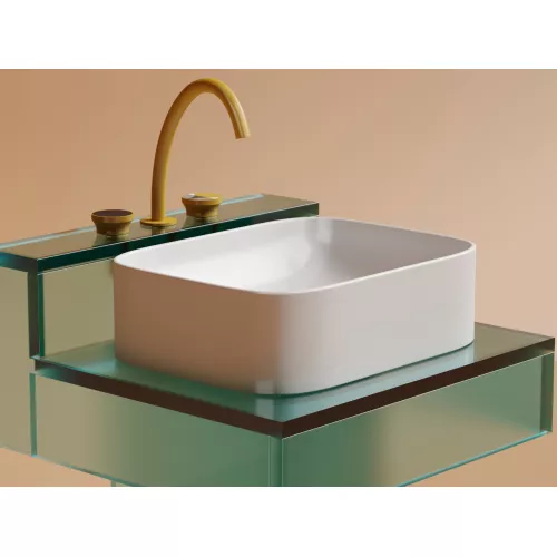 Умывальник чаша Ceramica Nova  накладная прямоугольная (цвет Белый Матовый) Element 505*380*150мм, Выбрать цвет: Белый матовый, изображение 6