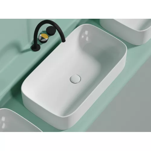 Умывальник чаша Ceramica Nova накладная ( Белый Матовый) Element 705*380*150мм, Выбрать цвет: Белый матовый, изображение 6