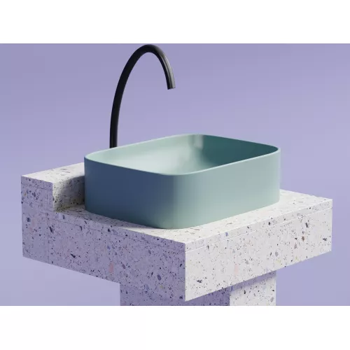 Умывальник чаша Ceramica Nova накладная прямоугольная (цвет Зеленый Матовый) Element 505*380*150мм, Выбрать цвет: Зеленый, изображение 7