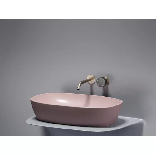 Умывальник чаша Ceramica Nova накладная овальная (цвет Розовый Матовый) Element 600*380*138мм, Выбрать цвет: Розовый, изображение 6