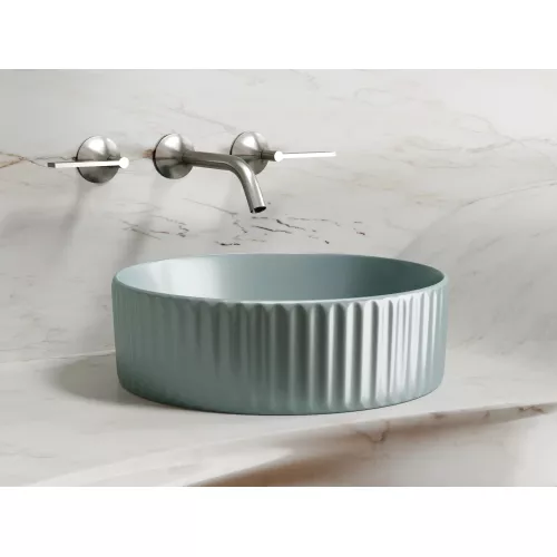 Умывальник чаша Ceramica Nova накладная круглая (цвет Зеленый Матовый) Element 360*360*115мм, Выбрать цвет: Зеленый, изображение 5