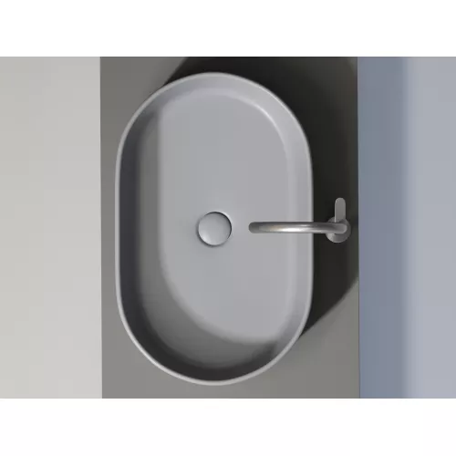 Умывальник чаша Ceramica Nova накладная овальная (цвет Антрацит Матовый) Element 608*385*122мм, Выбрать цвет: Серый антрацит, изображение 6