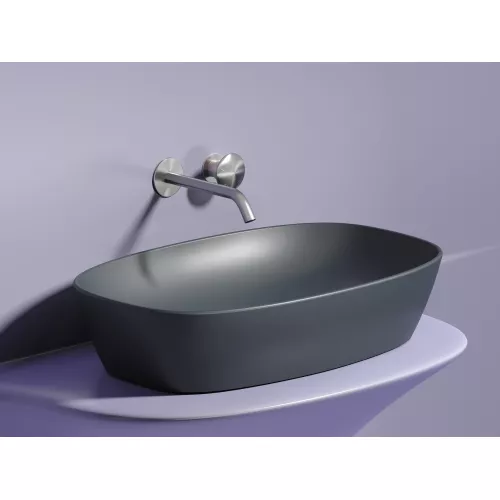 Умывальник чаша Ceramica Nova накладная овальная (цвет Темный Антрацит Матовый) Element 600*380*138мм, Выбрать цвет: Темный антрацит, изображение 6