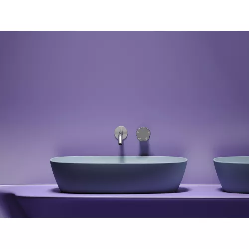 Умывальник чаша Ceramica Nova накладная овальная (цвет Серо-Голубой Матовый) Element 600*380*138мм, Выбрать цвет: Серо-голубой, изображение 6