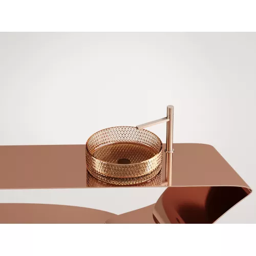 Умывальник чаша Ceramica Nova  накладная круглая (цвет бежевый) Cristal 360*360*112мм, Выбрать цвет: Бежевый, изображение 7