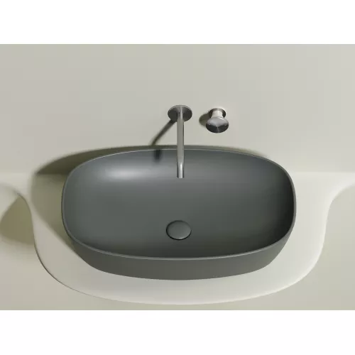 Умывальник чаша Ceramica Nova накладная овальная (цвет Антрацит Матовый) Element 600*380*138мм, Выбрать цвет: Антрацит матовый, изображение 6