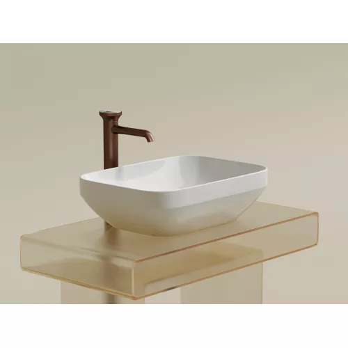 Умывальник чаша Ceramica Nova накладная прямоугольная Element 500*359*145мм, Выбрать цвет: Белый, изображение 6