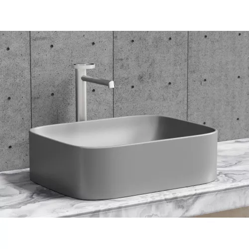 Умывальник чаша Ceramica Nova накладная прямоугольная (цвет Антрацит Матовый) Element 505*380*150мм, Выбрать цвет: Антрацит матовый, изображение 7