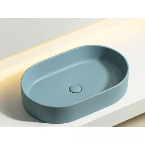 Умывальник чаша Ceramica Nova накладная овальная (цвет Зеленый Матовый) Element 608*385*122мм, Выбрать цвет: Зеленый, изображение 7