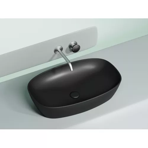 Умывальник чаша Ceramica Nova накладная овальная (цвет Черный Матовый) Element 600*380*138мм, Выбрать цвет: Черный, изображение 7