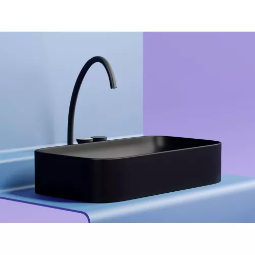 Умывальник чаша Ceramica Nova накладная (Черный Матовый) Element 705*380*150 мм, Выбрать цвет: Черный, изображение 7