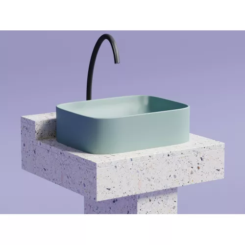 Умывальник чаша Ceramica Nova накладная прямоугольная (цвет Зеленый Матовый) Element 505*380*150мм, Выбрать цвет: Зеленый, изображение 8