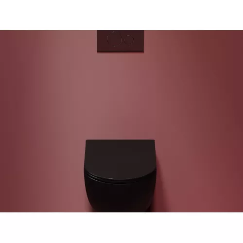 Подвесной унитаз Ceramica Nova  Modena  Rimless (цвет Черный Матовый), Выбрать цвет: Черный, изображение 5