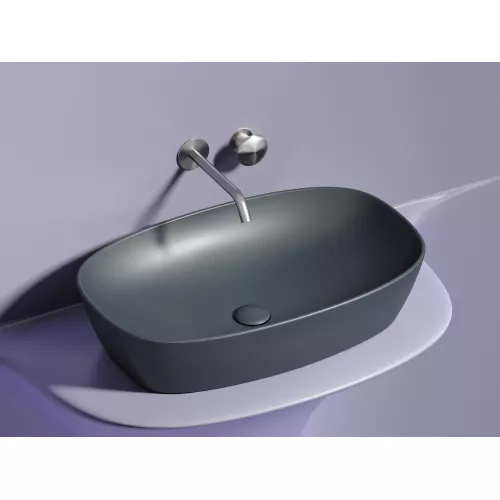 Умывальник чаша Ceramica Nova накладная овальная (цвет Темный Антрацит Матовый) Element 600*380*138мм, Выбрать цвет: Темный антрацит, изображение 7