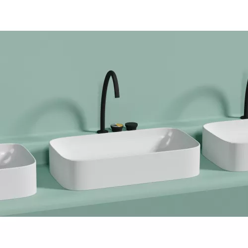 Умывальник чаша Ceramica Nova накладная ( Белый Матовый) Element 705*380*150мм, Выбрать цвет: Белый матовый, изображение 7