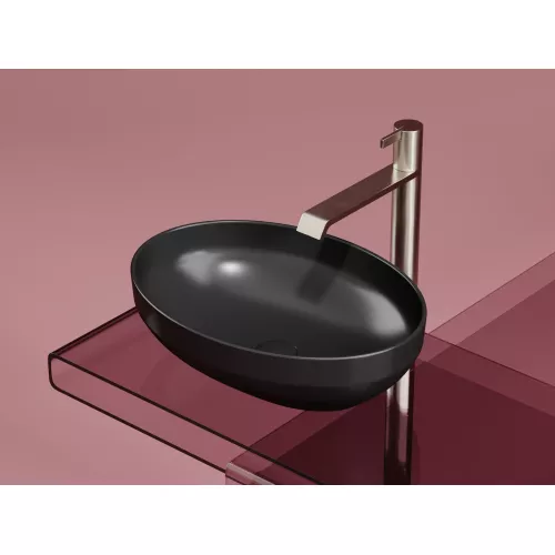 Умывальник чаша Ceramica Nova накладная овальная (цвет Черный Матовый) Element 502*363*145мм, Выбрать цвет: Черный, изображение 7