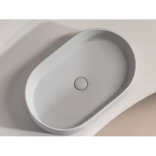 Умывальник чаша Ceramica Nova накладная овальная (цвет Серый Матовый) Element 608*385*122мм, Выбрать цвет: Серый, изображение 8