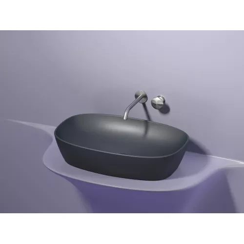 Умывальник чаша Ceramica Nova накладная овальная (цвет Темный Антрацит Матовый) Element 600*380*138мм, Выбрать цвет: Темный антрацит, изображение 8