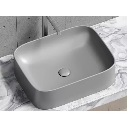 Умывальник чаша Ceramica Nova накладная прямоугольная (цвет Антрацит Матовый) Element 505*380*150мм, Выбрать цвет: Антрацит матовый, изображение 8