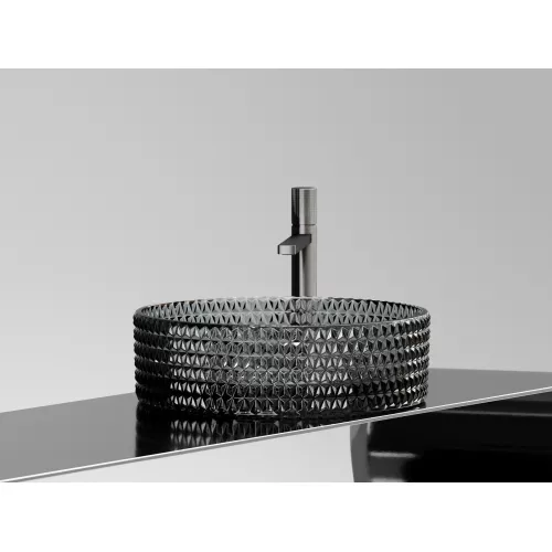 Умывальник чаша Ceramica Nova накладная круглая (цвет черный) Cristal 360*360*112мм, Выбрать цвет: Черный, изображение 8