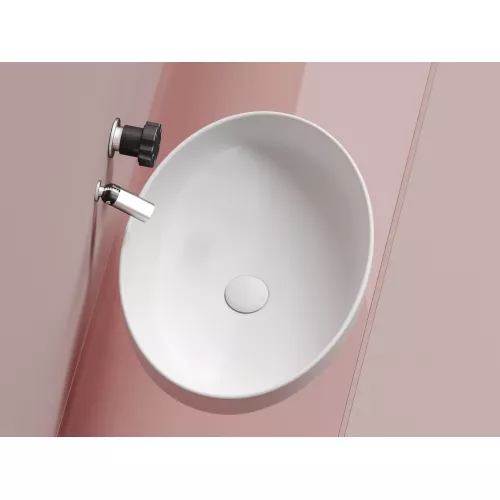 Умывальник чаша Ceramica Nova накладная овальная (цвет Белый Матовый) Element 502*363*145мм, Выбрать цвет: Белый матовый, изображение 8