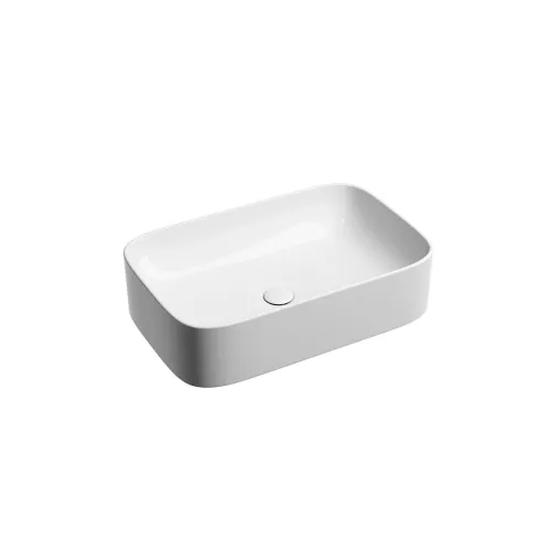 Умывальник чаша Ceramica Nova накладная прямоугольная Element 605*380*150мм, Выбрать цвет: Белый, изображение 9