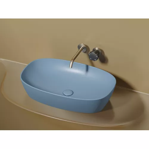 Умывальник чаша Ceramica Nova накладная овальная (цвет Голубой Матовый) Element 600*380*138мм, Выбрать цвет: Голубой, изображение 8