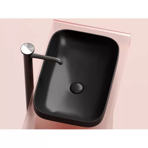 Умывальник чаша Ceramica Nova накладная прямоугольная (цвет Черный Матовый) Element 500*359*145мм, Выбрать цвет: Черный, изображение 8