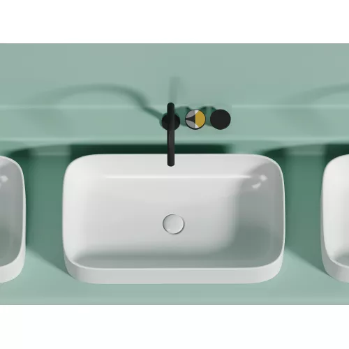 Умывальник чаша Ceramica Nova накладная ( Белый Матовый) Element 705*380*150мм, Выбрать цвет: Белый матовый, изображение 8