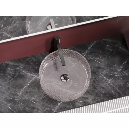 Умывальник чаша Ceramica Nova накладная круглая (цвет розовый) Cristal 360*360*112мм, Выбрать цвет: Розовый, изображение 4