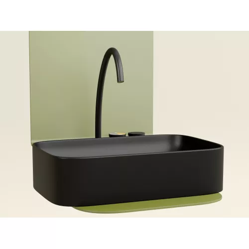 Умывальник чаша Ceramica Nova накладная прямоугольная (цвет Черный Матовый) Element 605*380*122мм, Выбрать цвет: Черный, изображение 8