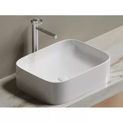 Умывальник чаша Ceramica Nova накладная прямоугольная Element 505*380*150мм, Выбрать цвет: Белый, изображение 8