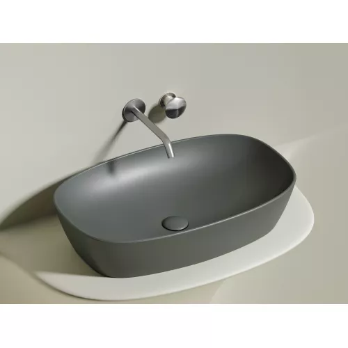 Умывальник чаша Ceramica Nova накладная овальная (цвет Антрацит Матовый) Element 600*380*138мм, Выбрать цвет: Антрацит матовый, изображение 8